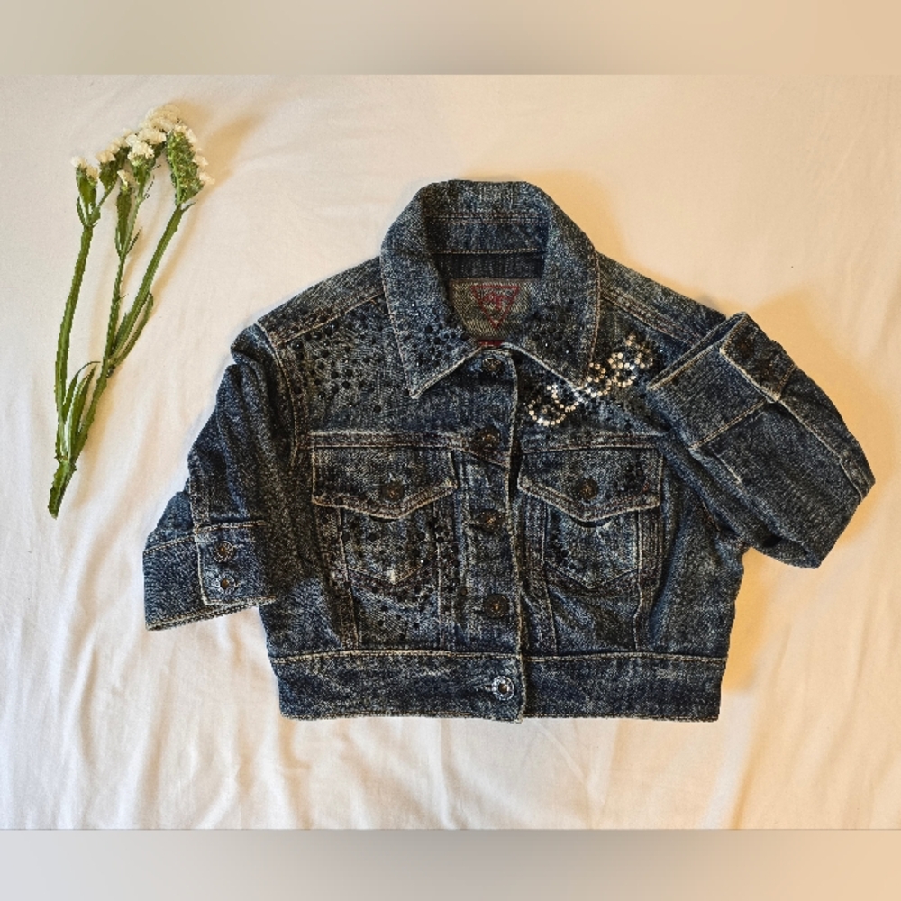 Vintage Guess Denim Crop Jacket